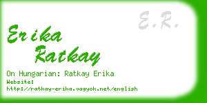 erika ratkay business card